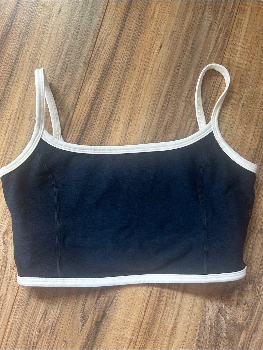 Beyond Yoga Navy Bralette with White Trim